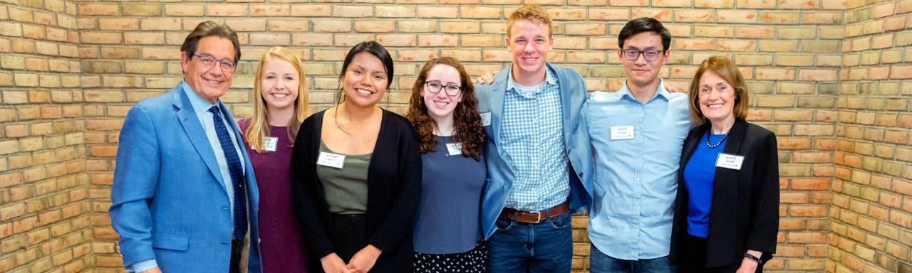 Jim and Donna Brooks with students